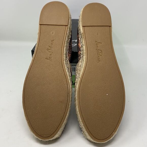 SAM EDELMAN Khloe Reptile Print Leather Espadrille Slip-On Loafer Skimmer Shoe - Picture 12 of 13